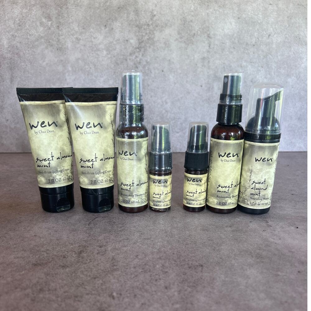 Wen by Chaz Dean hair products travel size bundle lot of 7 cream spray mousse